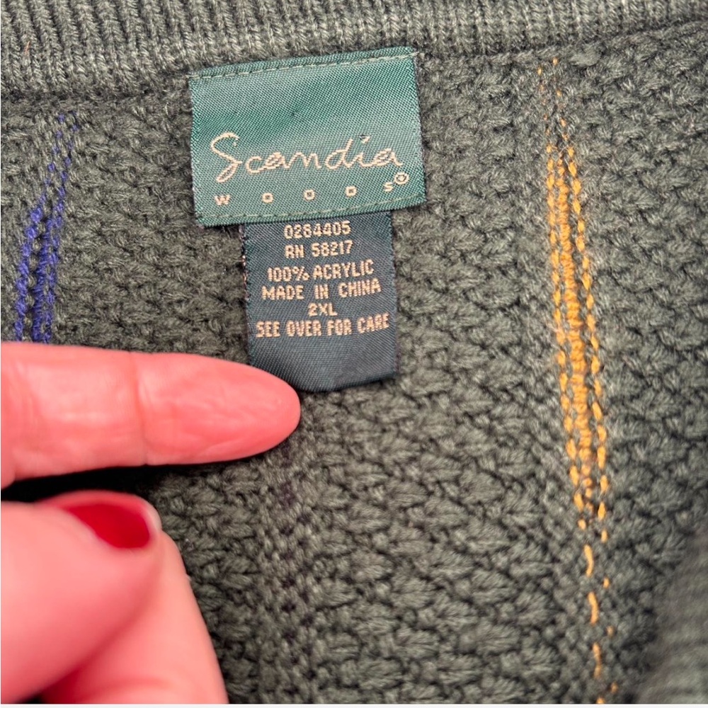 Green Grandpa Polo Sweater - Picture 3 of 5